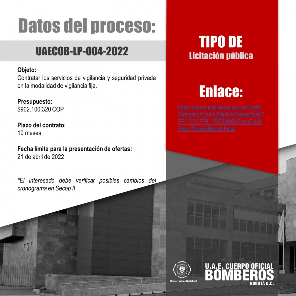 Licitación Pública - UAECOB-LP-004-2022