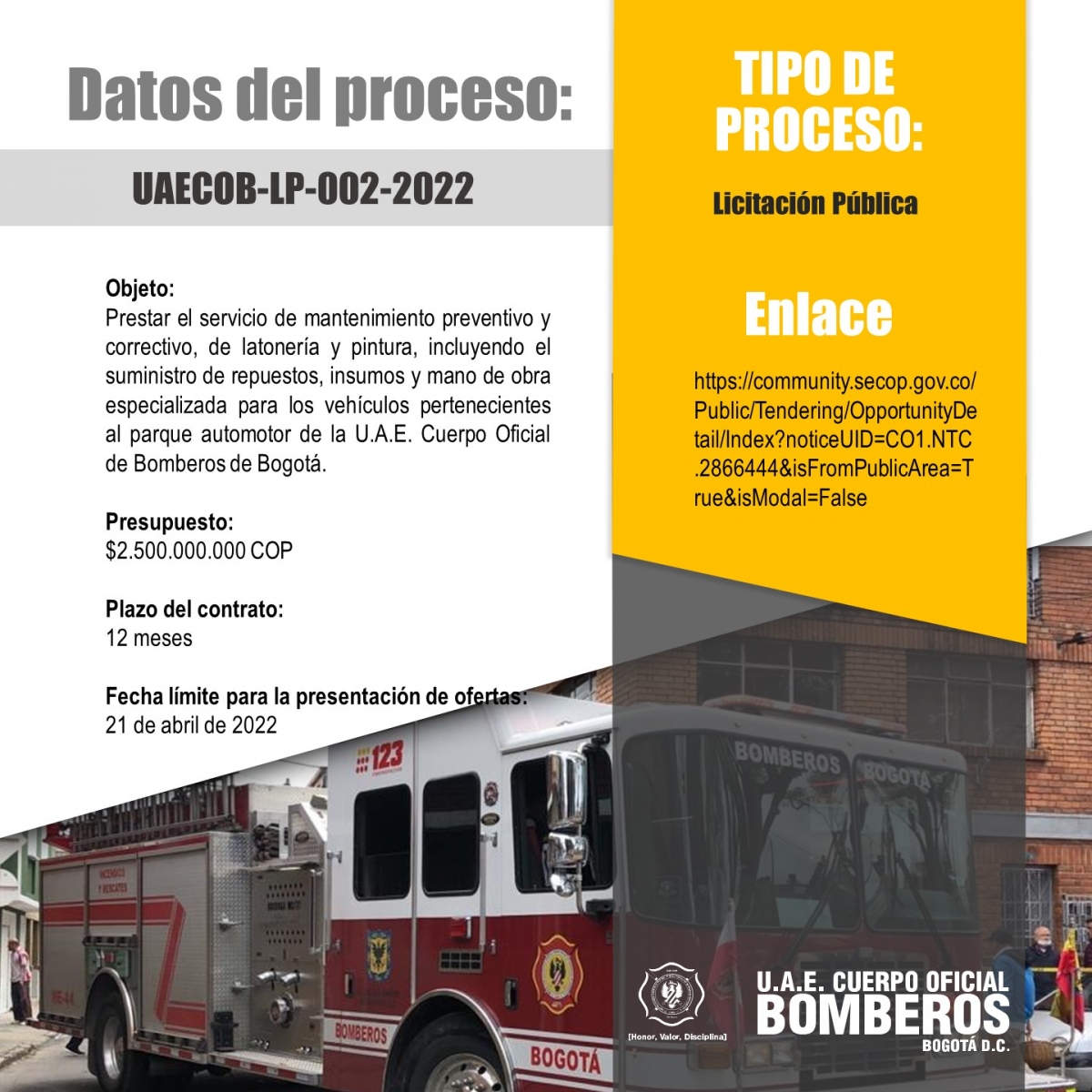 Licitación Pública - UAECOB-LP-002-2022