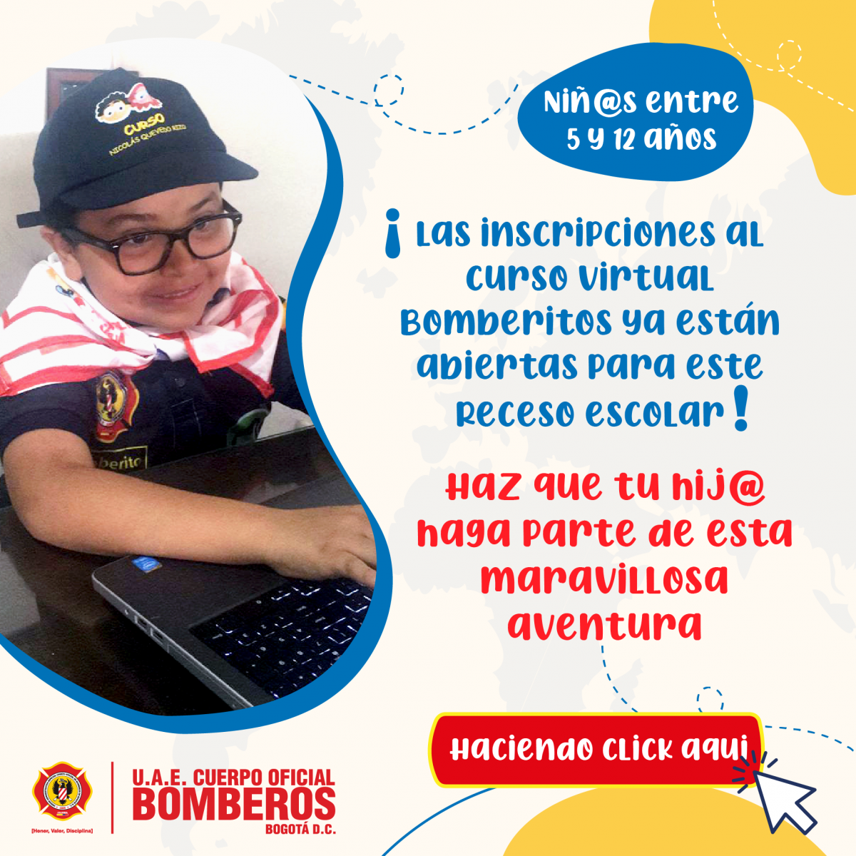 Ir a i Las inscripciones al curso virtual Bomberitos ya están abiertas para este Receso escolar !