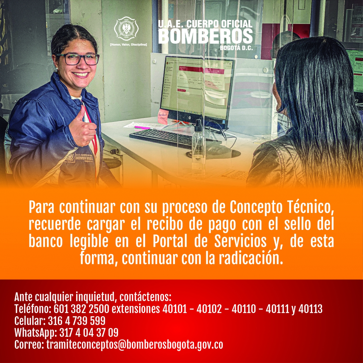 trámite de concepto técnico de Bomberos Bogotá