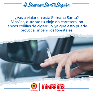 cigarrillo en la mano izquierda del conductor 